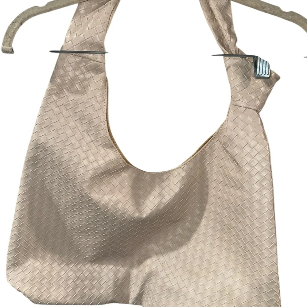Ulta Beauty Cream Textured Hobo Bag